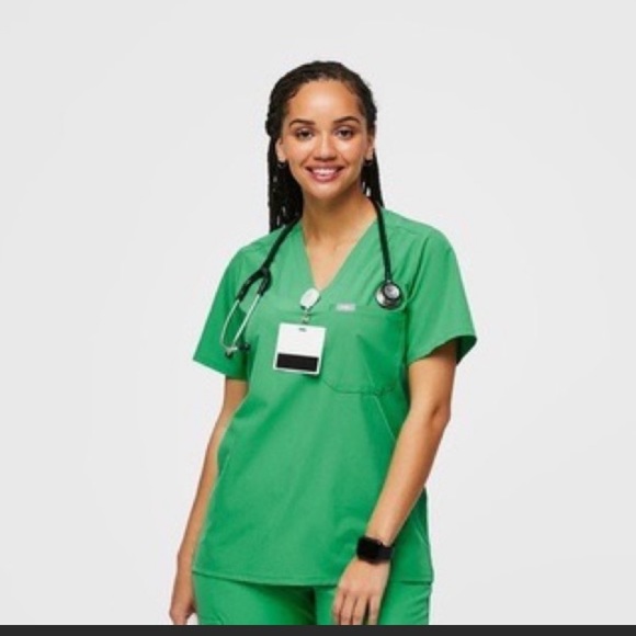 Figs Tops Figs Safety Green Freex Catarina Large One Pocket Scrub